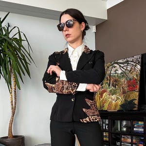 Vintage Leopard’s Print Blazer, Coco Girls Paris, France, Size S