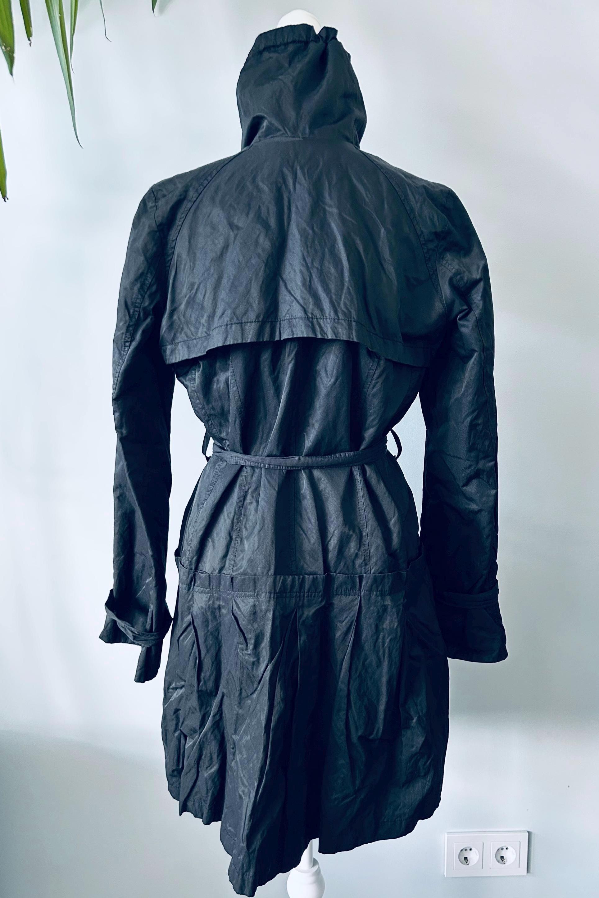 La Fee Maraboutee ヴィンテージ ブラック レディース ミディ トレンチ 