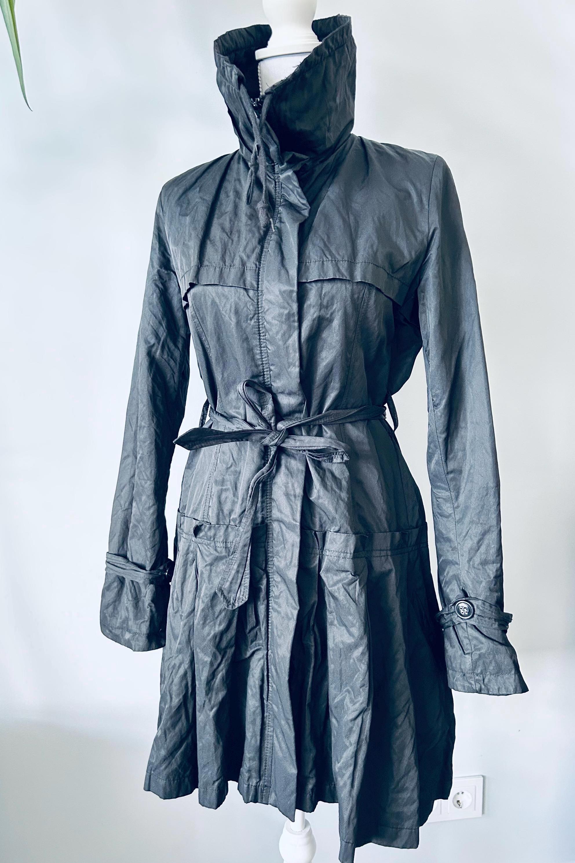 La Fee Maraboutee ヴィンテージ ブラック レディース ミディ トレンチ 