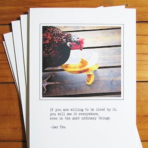 Literaire kippenwenskaart - Lao Tzu; Gewone dingen