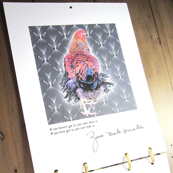 2024 Literary Chicken Calendar: The Undiscovered Country - Handmade Chicken Art