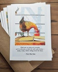 Literary Chicken Greeting Card - Thich Nhat Hanh ; Drink your tea slowly and reverently