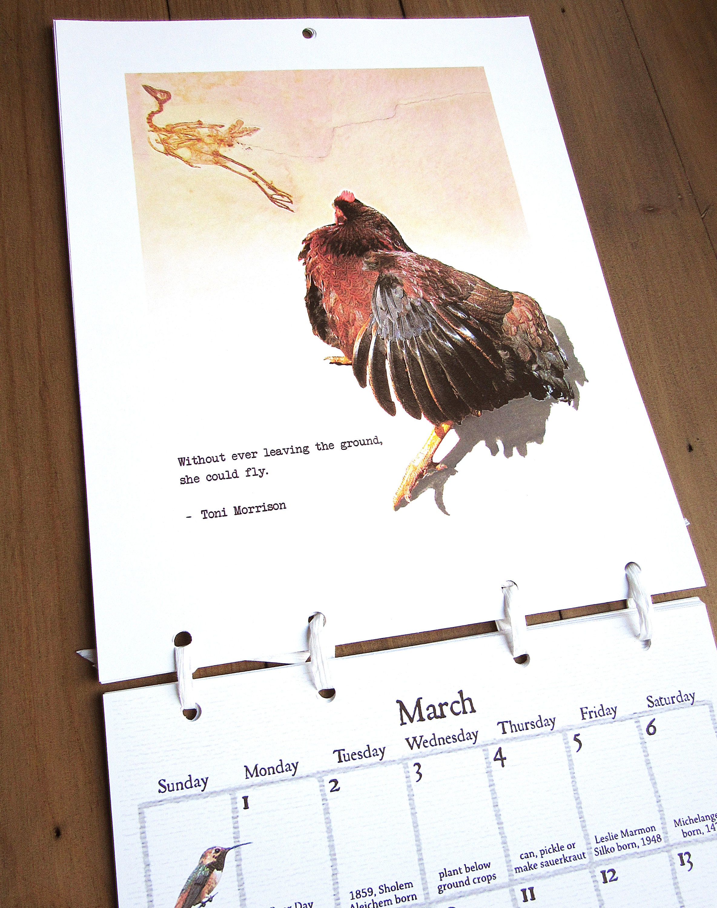 2021 Literary Chicken Wall Calendar Etsy