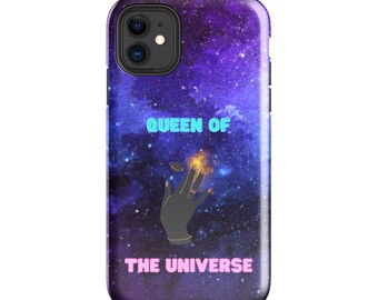 Celestial Galaxy Space iPhone Case. Feminist Girl Power Phone Cover. Stars Cosmos Phone Case. Mother's Day Queen of the Universe Phone Case.