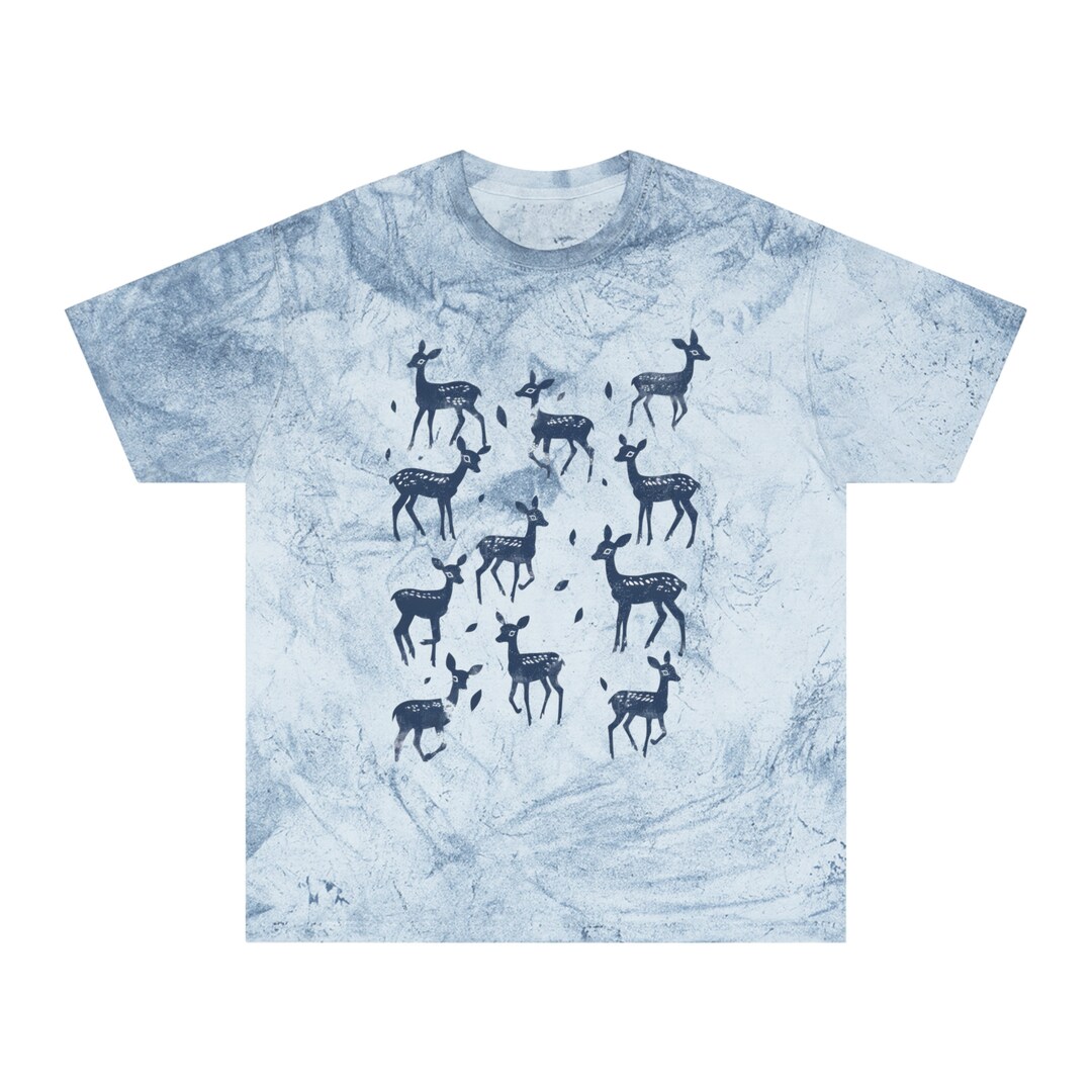 Deer Shirt Woodland Animal Shirt Tie Dye Shirt Color Blast Shirt ...