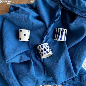 Indigo Scarf & Handmade Bead