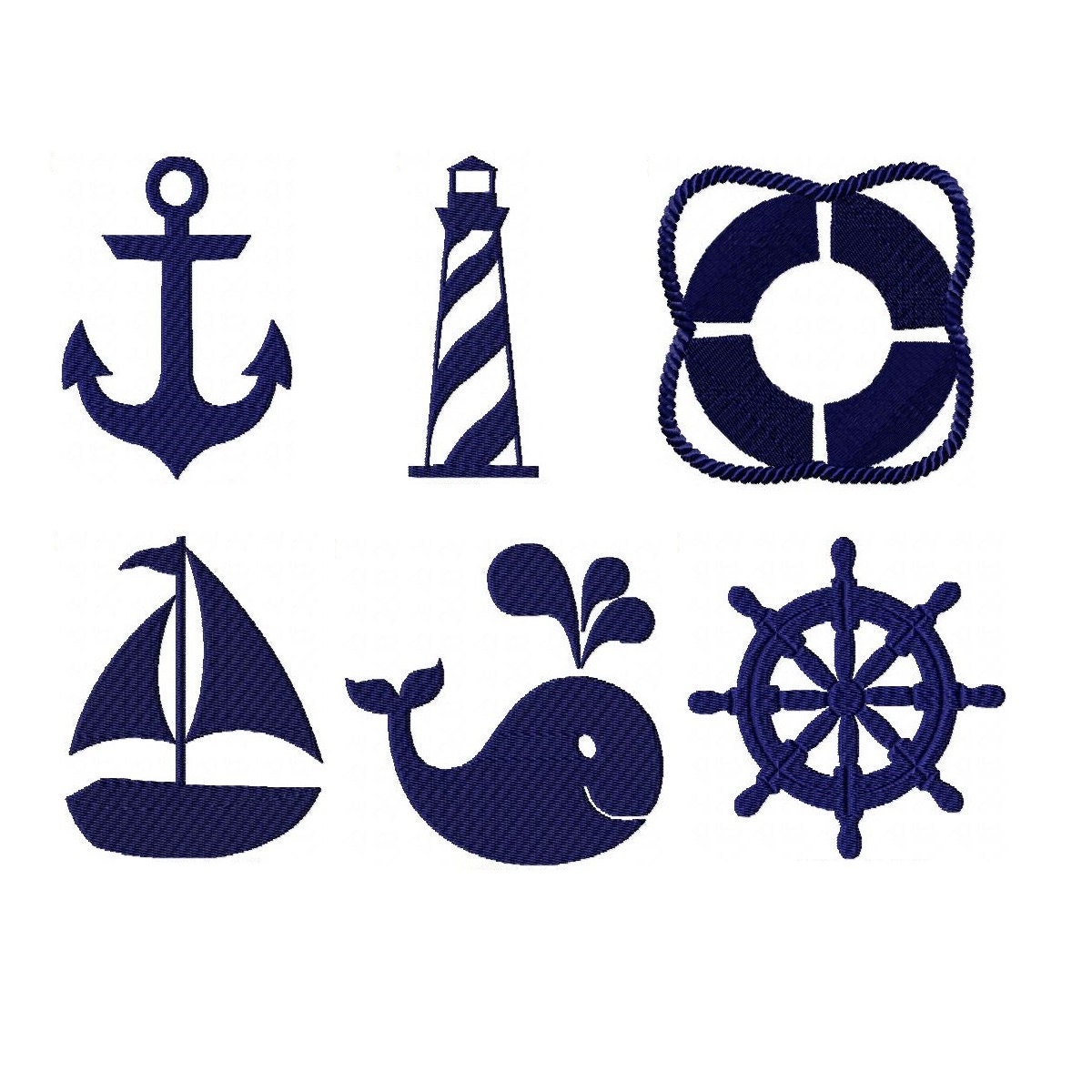 DIGITAL FILE Machine Embroidery Nautical Collection Etsy