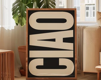 CIAO Italian Art Print – Retro Modern Home Decor