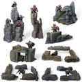 Huge Rock Stones Set Hand Painted Wargame Terrain and Scenery With Cave Entrance - 15–20mm and 28–32mm Scale for RPG and Tabletop Games product logo