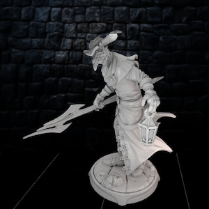 Watcher Necromonger Miniature | Dark Guardian for D&D 5e, Pathfinder, and other RPGs | 32mm Resin Figure