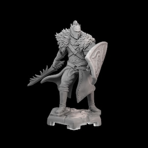 Griff the Knight-Faraam Beast – Sword-Wielding Knight Miniature (32mm, 75mm)