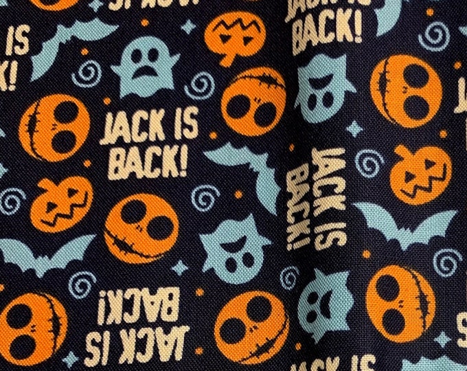 Camelot Fabrics - Nightmare Before Christmas - Jack Is Back - Color - Authentic Disney Licensed Fabric - Cotton Quilting