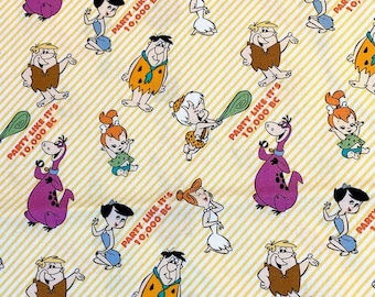 Camelot Fabrics - Flinstones - Party Like It’s 10,000 BC - ©™Hanna-Barbera - Authentic Licensed Fabric - Quilting Cotton by the yard