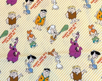 Camelot Fabrics - Flinstones - Party Like It’s 10,000 BC - ©™Hanna-Barbera - Authentic Licensed Fabric - Cotton Quilting by the yard