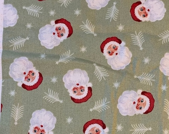 Lewis & Irene - Christmas Tree - Quilting Cotton Fabric by the yard - Christmas Fabric - Santa Claus