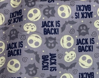 Camelot Fabrics - Nightmare Before Christmas - Jack Is Back - Gray - Authentic Disney Licensed Fabric - Cotton Quilting