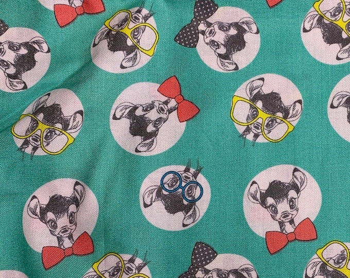 Camelot Fabrics - Bambi Bow Ties- Authentic Disney Licensed Fabric - Cotton Quilting Fabric by the yard - Nerdy Bambi