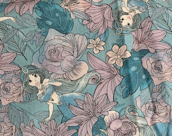 Springs Creative - Aladdin - Jasmine Floral - Authentic Disney Licensed Fabric - Quilting Cotton Fabric by the yard - Disney Princess