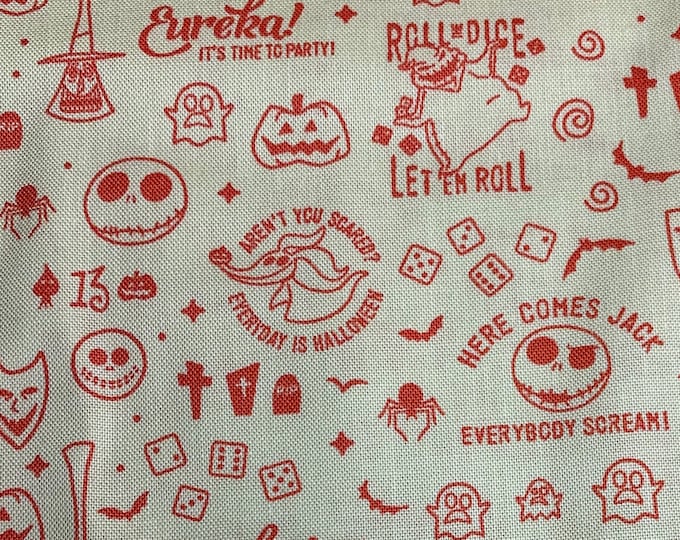 Camelot Fabrics - Nightmare Before Christmas - Icons - Yellow & Orange - Authentic Disney Licensed Fabric - Quilting Cotton