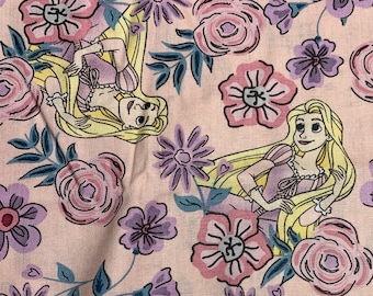 Springs Creative - Rapunzel Floral - Authentic Disney Licensed Fabric - Quilting Cotton Fabric by the yard - Disney Princess