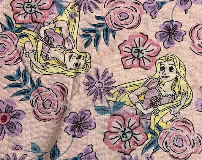 Springs Creative - Rapunzel Floral - Authentic Disney Licensed Fabric - Cotton Quilting Fabric by the yard - Disney Princess
