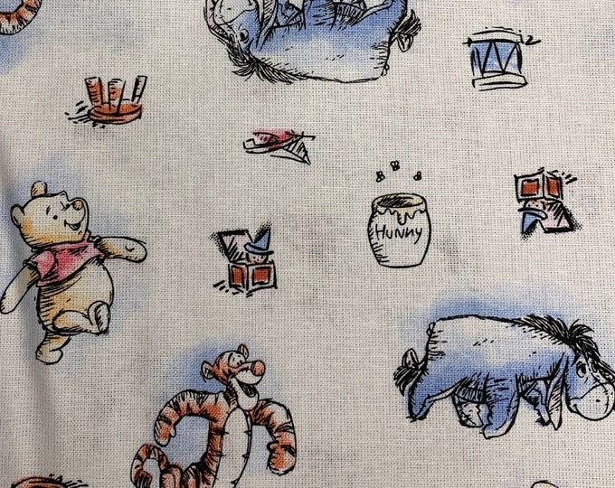Springs Creative - Winnie The Pooh Classic- Authentic Disney Licensed Fabric - Cotton Quilting Fabric by the yard