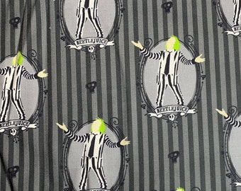 Camelot Fabrics - Beetlejuice - Authentic Licensed Warner Bros Entertainment Fabric - Cotton Quilting by the yard