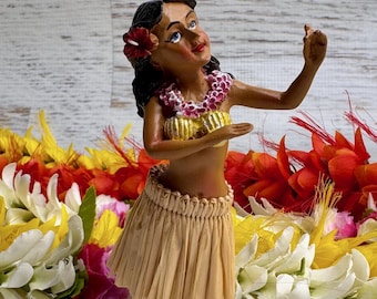 MINI Dashboard Hula Doll - Hula Girl Aloha - Resin - Tiki Bar - New In Box