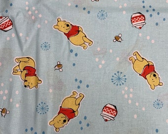 Springs Creative - Winnie The Pooh and Hunny Jar- Authentic Disney Licensed Fabric - Cotton Quilting Fabric by the yard