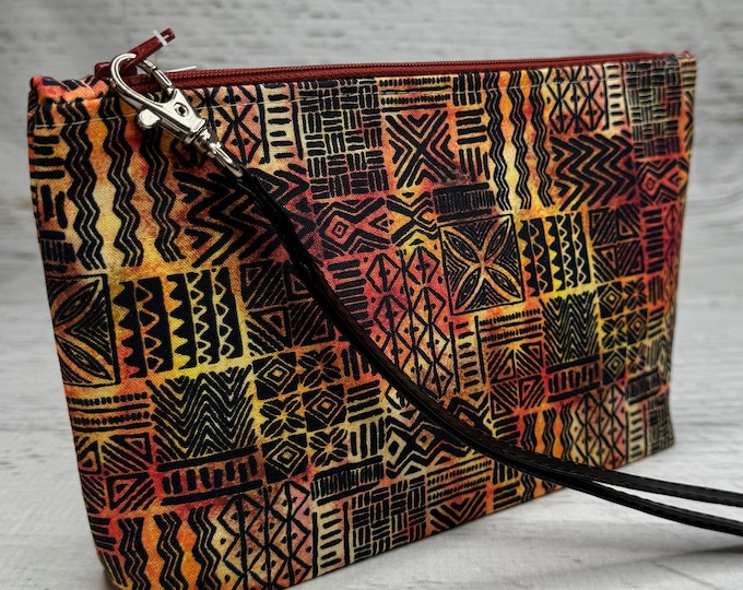 Tiki Tapa - Zipper Pouch Clutch Wristlet