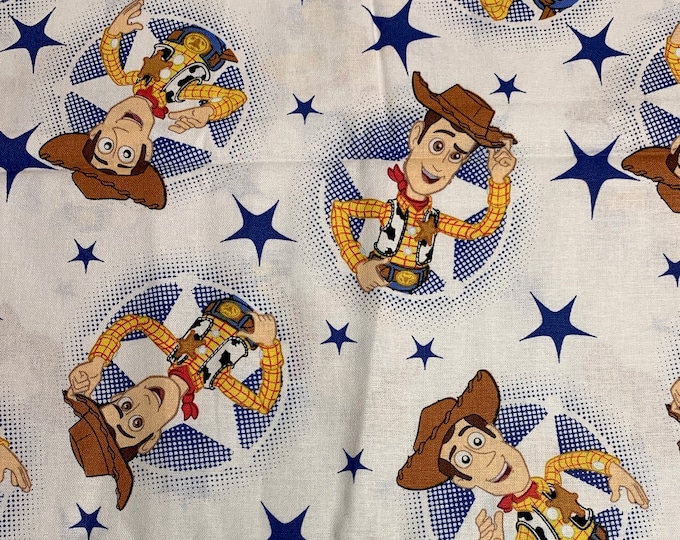 Springs Creative - Toy Story Woody Sheriff - Authentic Disney Licensed Fabric - Cotton Quilting Fabric - 1 1/3 yard piece