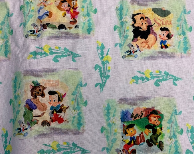 Springs Creative - Pinocchio and Friends - Authentic Disney Licensed Fabric - Cotton Quilting Fabric by the yard - Disney Animation