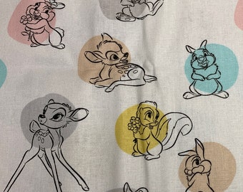 Springs Creative - Bambi and Friends - Authentic Disney Licensed Fabric - Cotton Quilting Fabric by the yard