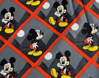 Fabric Destash - Springs Creative - Mickey Mouse Tile -  Authentic Disney Licensed Fabric - Quilting Cotton
