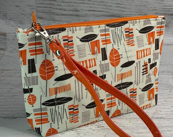 Kon Tiki - Clutch - Zipper Pouch - Wristlet - MCM- Mid Century Modern  Hawaiian Style - Travel Bag - Nightclub