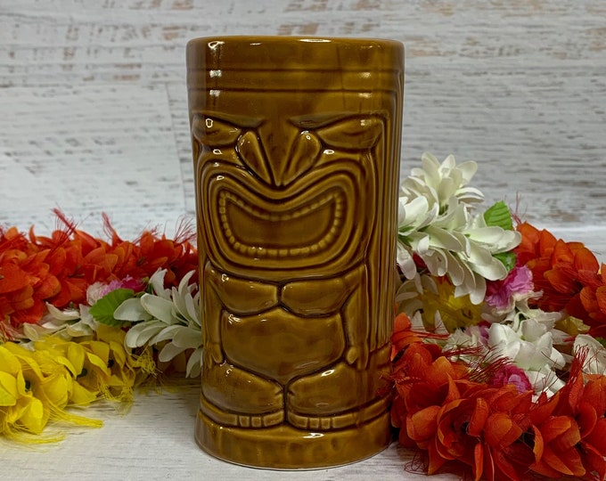 Vintage Tiki Mug - Winner Tiki - Ceramic - 18 Fluid Ounces - Made In 2000 - New In Box