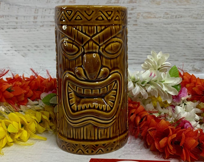Vintage Tiki Mug | Lucky Tiki | Ceramic | 18 Fluid Ounce | Made in 2000 | New In Box
