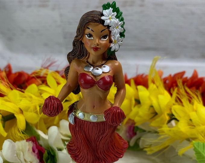 MINI Dashboard Hula Doll - Napua Tiare - Resin - Tiki Bar - New In Box