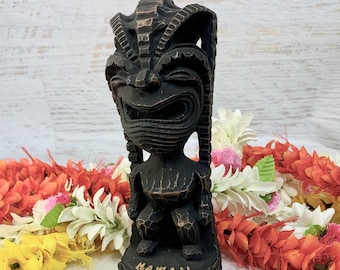 Vintage Tiki Figurine - Hawaiian God of Happiness (Happy) - 7" Hapawood Resin - New In Box