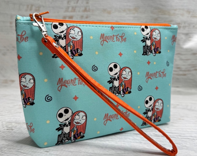 Disney® Nightmare Before Christmas Meant to Be - Cotton Woven Zippered Clutch Pouch Wristlet