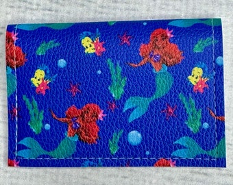 Little Mermaid - Basic Gift Card Wallets - Christmas Stocking Stuffers - Business Card Holder  - Tropical - Tiki - Floral - Nautical