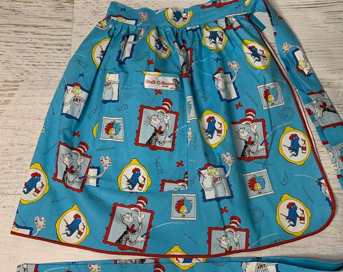 Celebrate Seuss! - ©Dr Seuss - Half Apron - Pin Up Skirt Style - One Size Fits All - Size 0 - 4X - Authentic Licensed Fabric