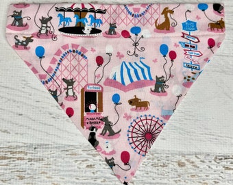 Carnival Dogs - Dog Cat Pet Bandana - Over the Collar - Sizes XS to XL - Dog Accessories - Neckwear - Theme Park - Festival