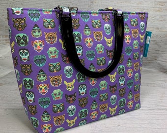 Halloween Masks - Tote Bag - Purse - Handbag - Crossbody - Monsters - Frights - Retro Halloween