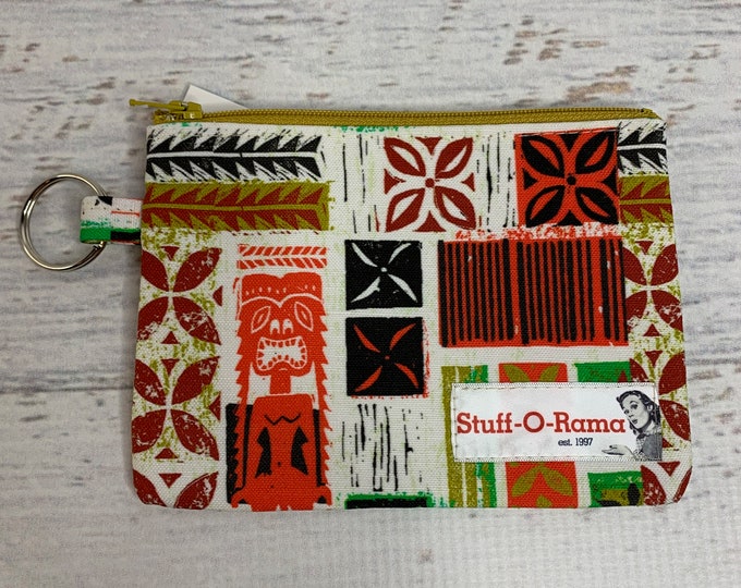 Christmas Tikis by Michael Uhlenkott - Canvas - Coin Purse - Keychain - Wallet - Key Fob - Key Ring - Christmas