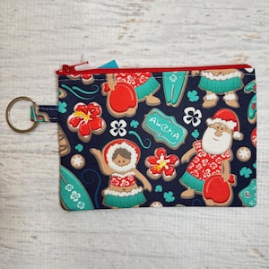 Mele Kalikimaka ジンジャーブレッドクッキー - キャンバス - コインケース - キーチェーン - 財布 - キーホルダー - キーリング - クリスマス