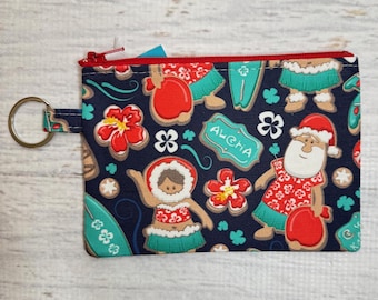 Mele Kalikimaka Gingerbread Cookies - Canvas - Coin Purse - Keychain - Wallet - Key Fob - Key Ring - Christmas