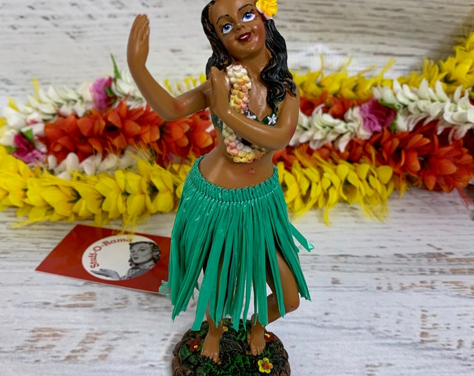 Large Dashboard Hula Doll - Leilani - Dancing - Resin - Tiki Bar - New In Box