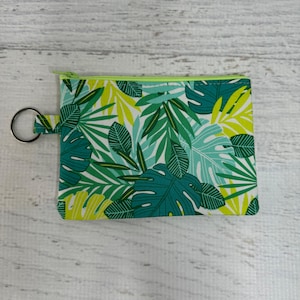 Tropische Blätter - Baumwolle - Geldbörse - Schlüsselanhänger - Brieftasche - Schlüsselanhänger - Schlüsselring - Floral - Aloha Print - Hawaiischer Druck