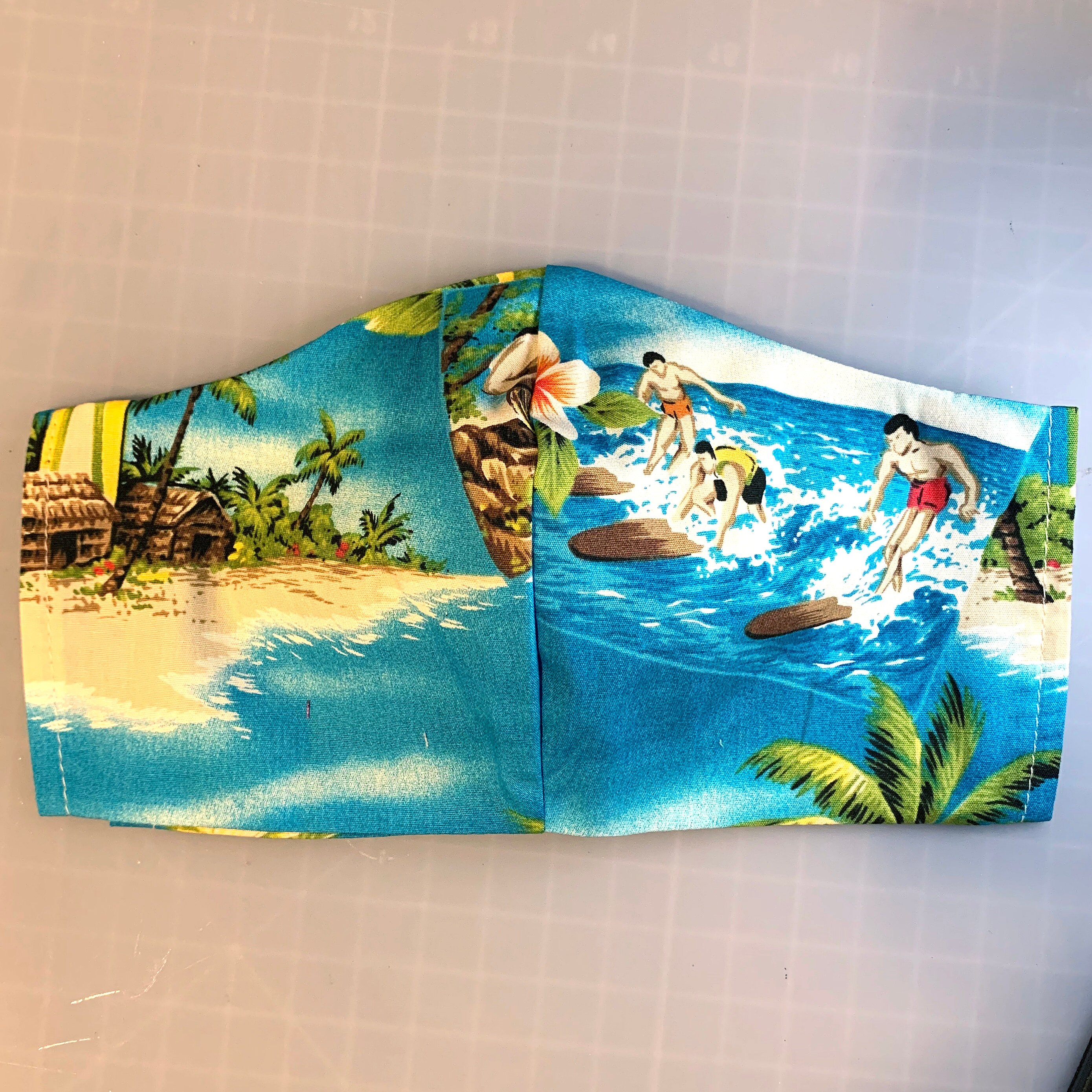 Hawaiian Islands Face Masks 100 Cotton Washable With Filter Pockets